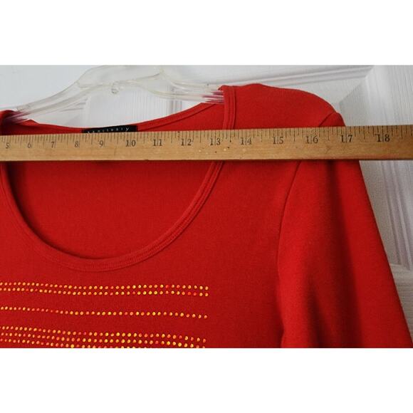 Sweater/Knit-Sanctuary Knits-Tangerine-Matching Rhinestones-Size MED - Picture 9 of 9